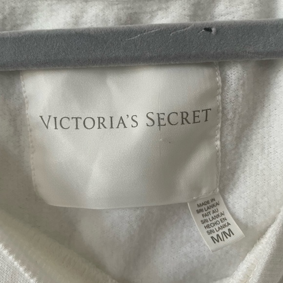 Victoria Secret Angel White Cotton Sweatshirt - Picture 3 of 4